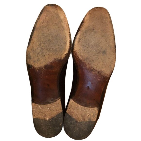 Bally Vintage Italian Leather 2-tone Slip On Dress Shoes Handmade in Italy